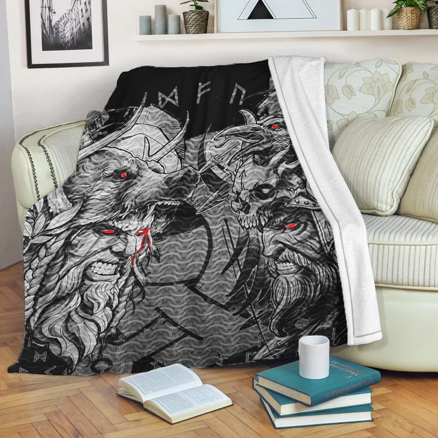 Tspinners Premium Blanket - Norse Warrior Berserker Premium Blanket A94