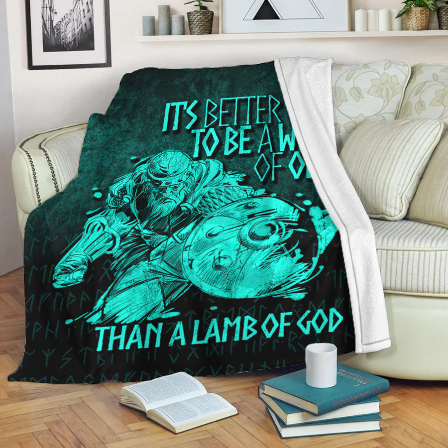 Tspinners Premium Blanket -It's Better To Be A Wolf Of Odin Than A Lamb Of God Premium Blanket A7