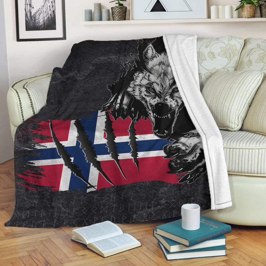Tspinners Premium Blanket - Norway Wolf Viking Premium Blanket A95