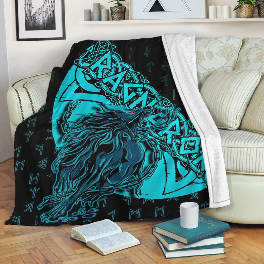 Tspinners Premium Blanket - Fenrir Ragnarok Cyan Premium Blanket A94