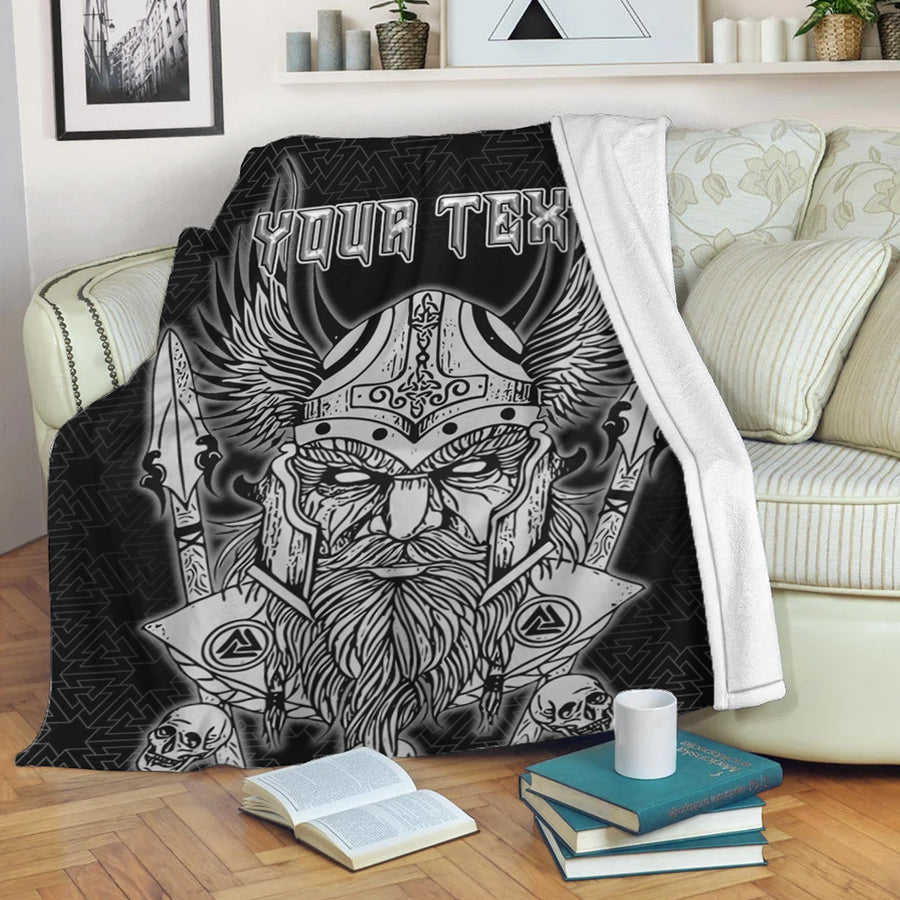 Tspinners Premium Blanket -Odin And Raven Red Viking Homeset Premium Blanket A95