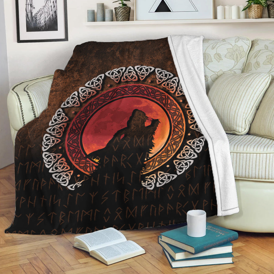 Tspinners Premium Blanket - Fenrir Norse Wolf Son of Loki Premium Blanket A7