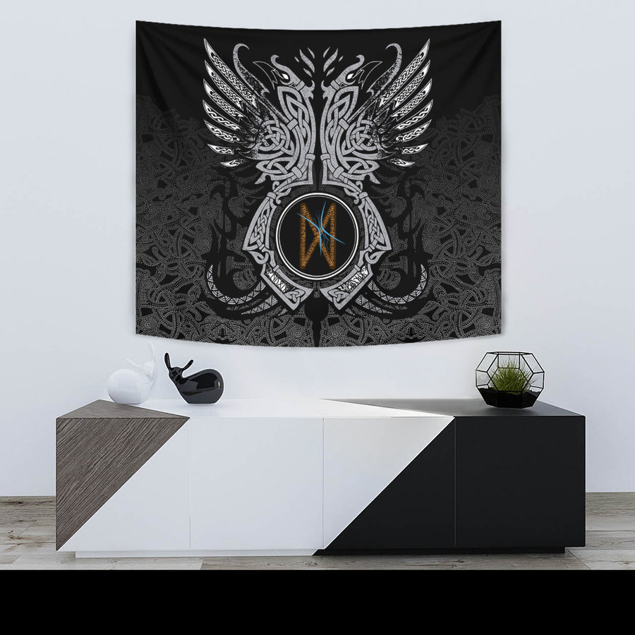 Tspinners Tapestry - Dagaz Rune, Raven Tattoo A31