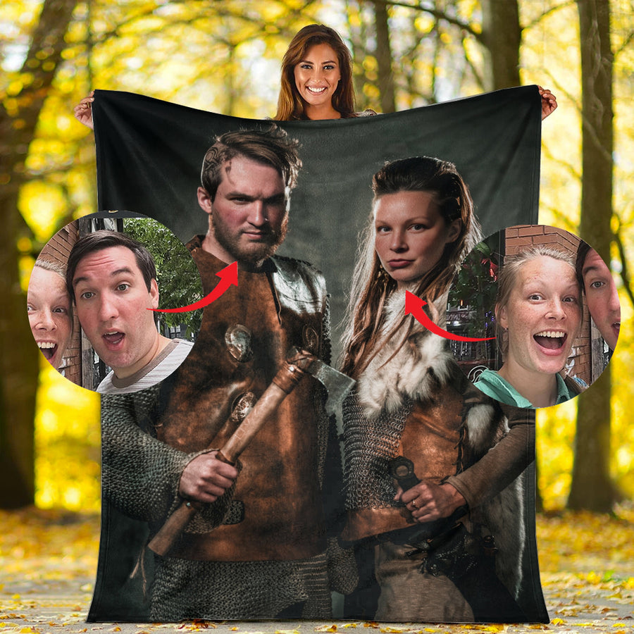 Tspinners Personailzed - Personal Portrait In The Picture Couple of Lovers Tspinners Premium Blanket A35