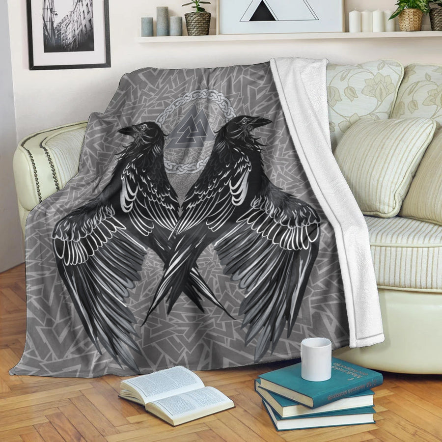 Tspinners Premium Blanket Raven Valknut A15
