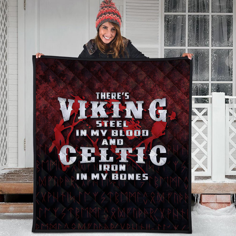 Tspinners Front And Back Car Mats - There's Viking Steel In My Blood And Celtic Iron In My Bones Front And Back Car Mats A7