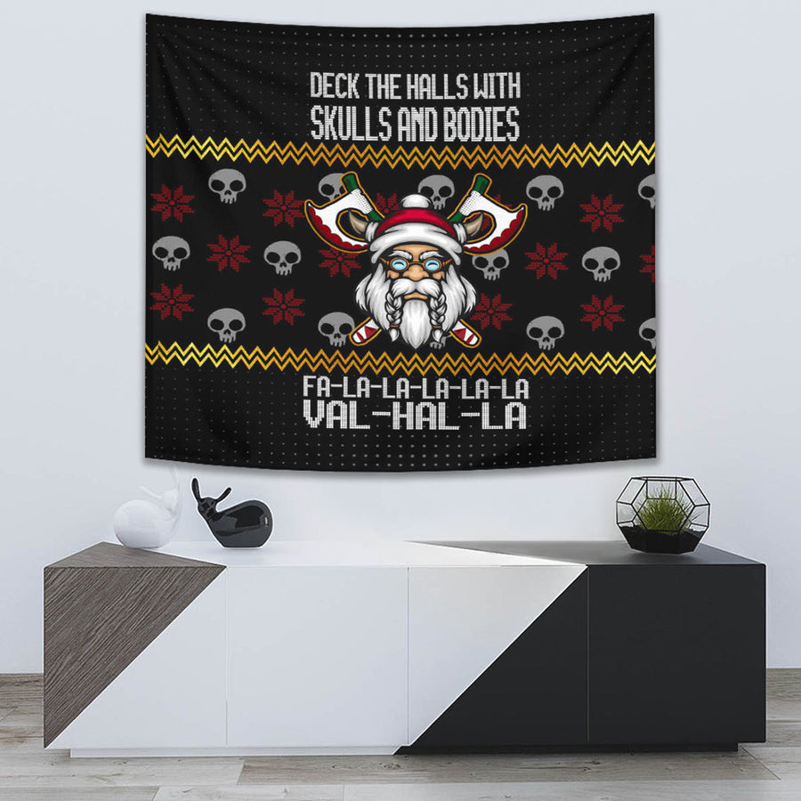 Tspinners Tapestry - Viking Santa In Valhalla Style Christmas Tapestry A35