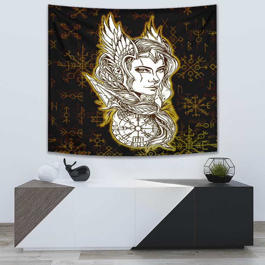 Tspinners Tapestry -Viking Valkyrie Gold Tapestry A95