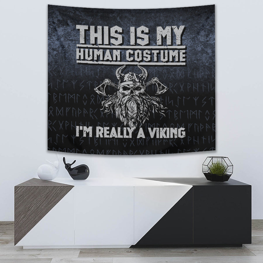 Tspinners Tapestry -This-Is-My-Human-Costume-I'm-Really-A-Viking Tapestry A7