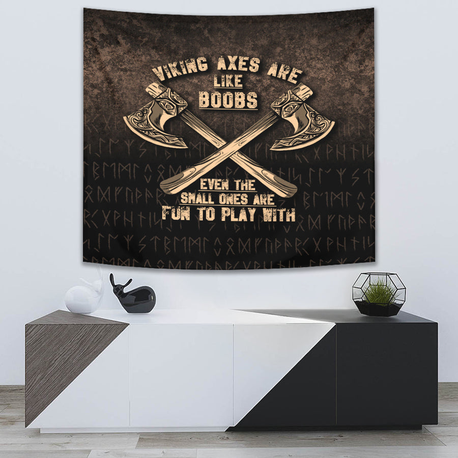 Tspinners Tapestry -Viking Axes Are Like Boobs Tapestry A7