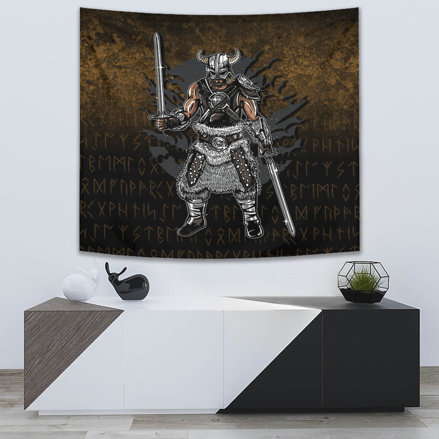 Tspinners Tapestry - Viking Dark Warrior Tapestry A7