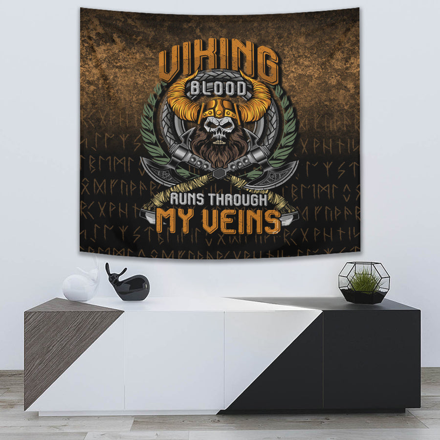 Tspinners Tapestry - Viking Blood Run Through My Veins Tapestry A7