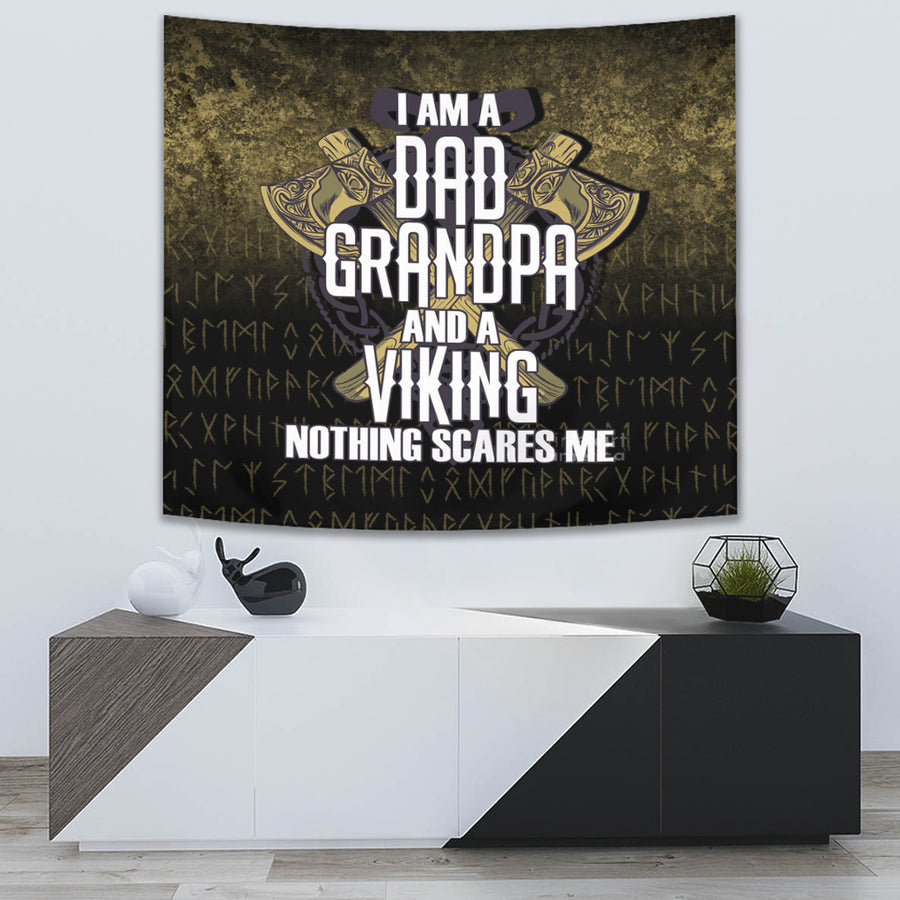 Tspinners Tapestry - Dad Viking Fathers Day Warrior Tapestry A7