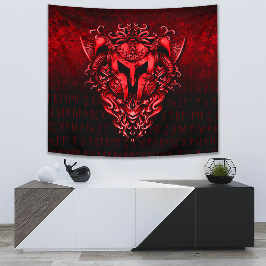 Tspinners Tapestry - The Armor Of Viking - Red Version Tapestry A7