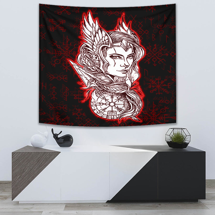 Tspinners Tapestry -Viking Valkyrie Turquoise Tapestry A95