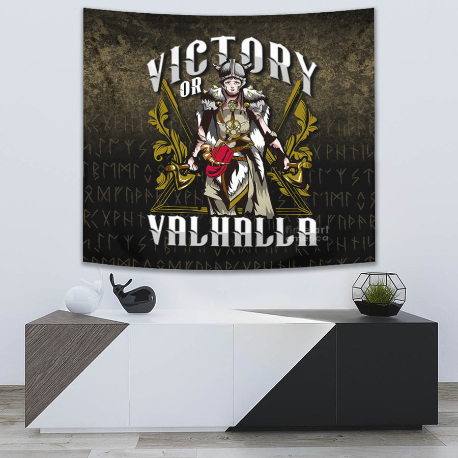 Tspinners Tapestry -Victory Or Valhalla Norse Myth Viking Historical Tapestry A7