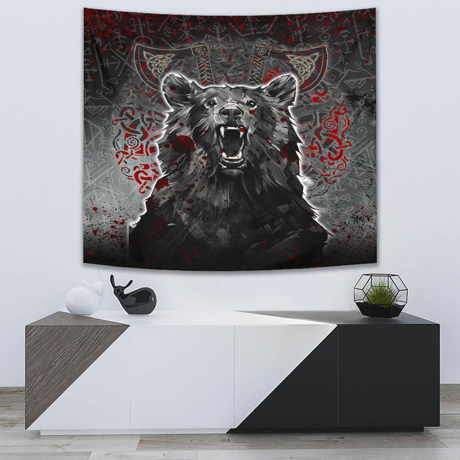 Tspinners Tapestry - Viking Berserker Bear Blood Tapestry A35