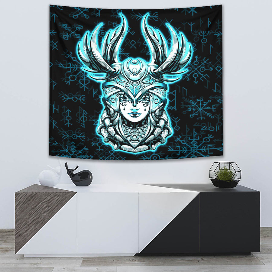 Tspinners Tapestry - Viking Valkyrie Turquoise Tapestry A95