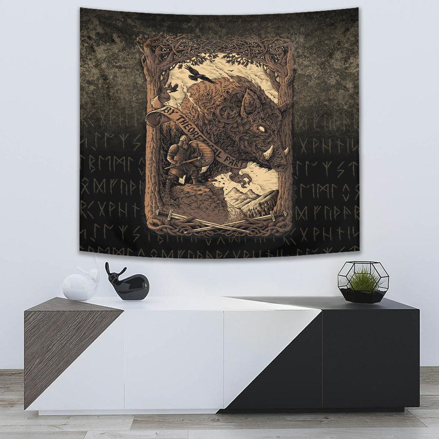 Tspinners Tapestry - Viking-Wild-Boar Tapestry A7