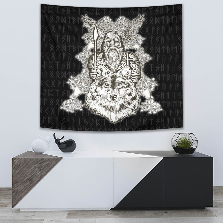 Tspinners Tapestry -Odin Wolf Viking Set Tapestry A95