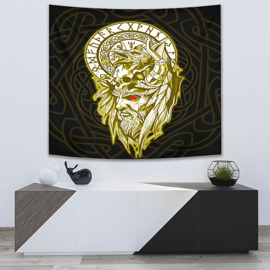 Tspinners Tapestry - Viking Odin Set Gold Tapestry A95