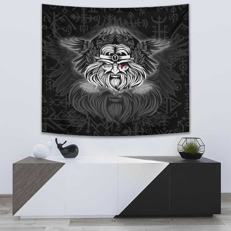 Tspinners Tapestry -Viking Odin Silver Tapestry A95
