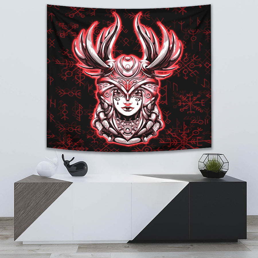 Tspinners Tapestry -Viking Valkyrie Red Tapestry A95