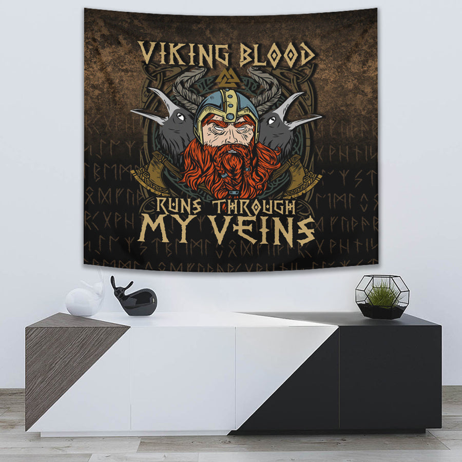 Tspinners Tapestry - Viking Blood Run Through My Veins Tapestry A7