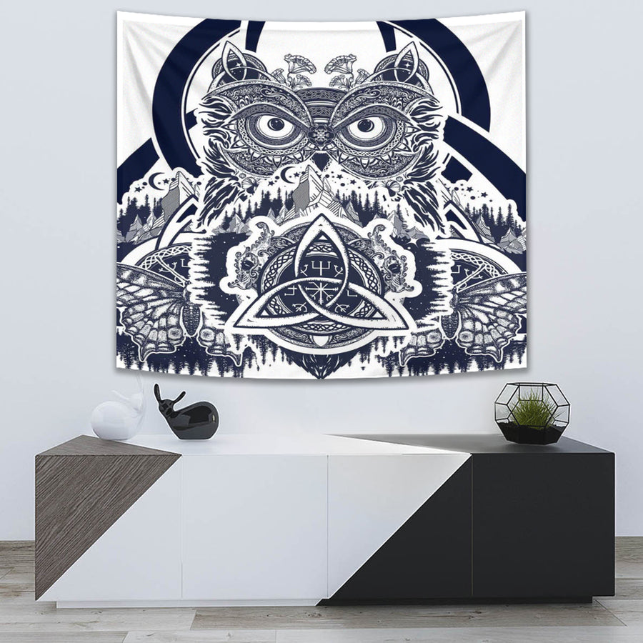 Tspinners Tapestry - Viking Owl Celtic Tapestry A35