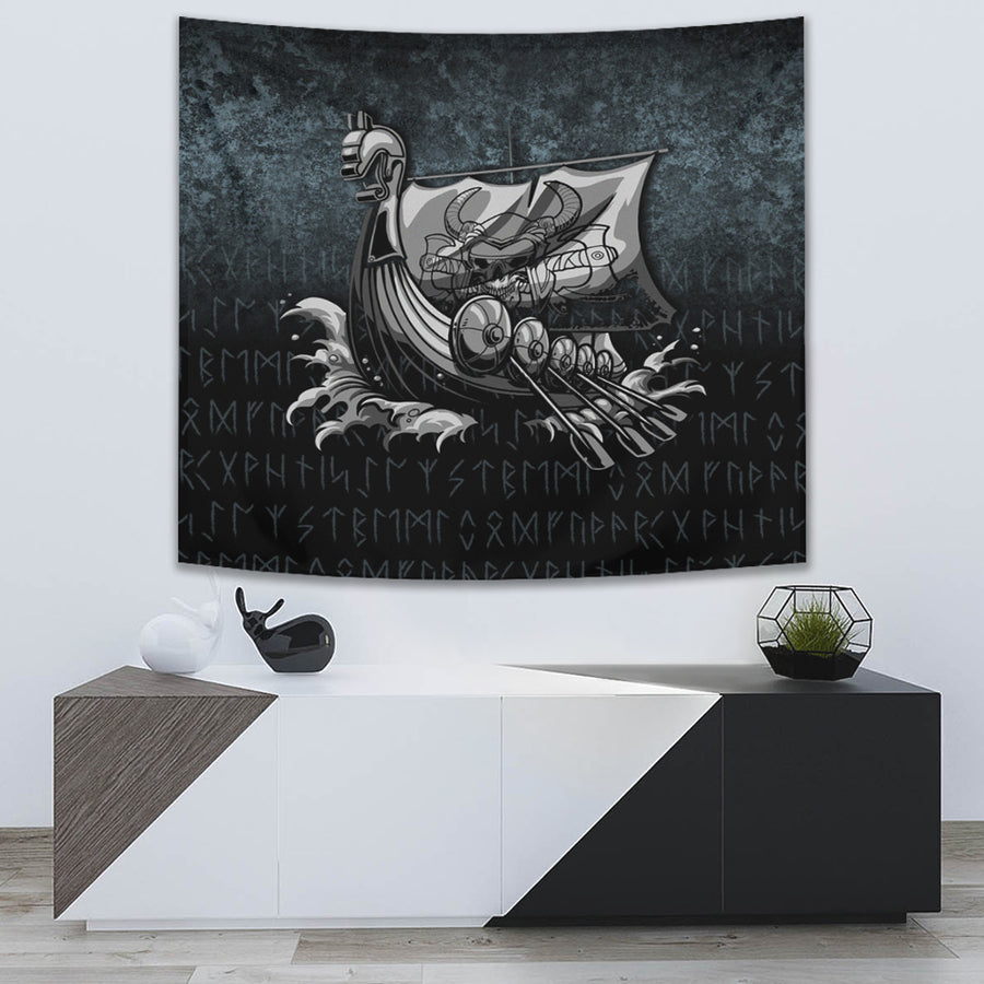Tspinners Tapestry - Victory or Valhalla Drakkar Tapestry A7