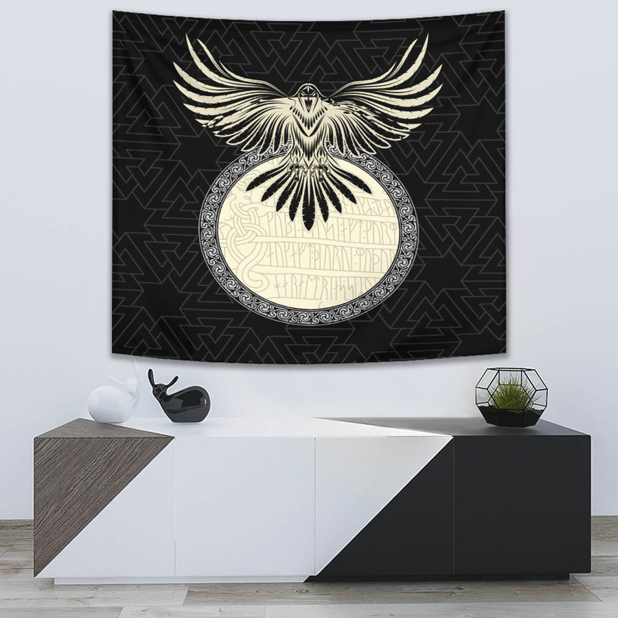 Tspinners Tapestry - Viking Raven Gold Tapestry A95