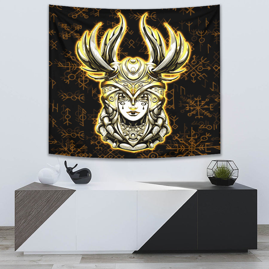Tspinners Tapestry - Viking Valkyrie Gold Tapestry A95