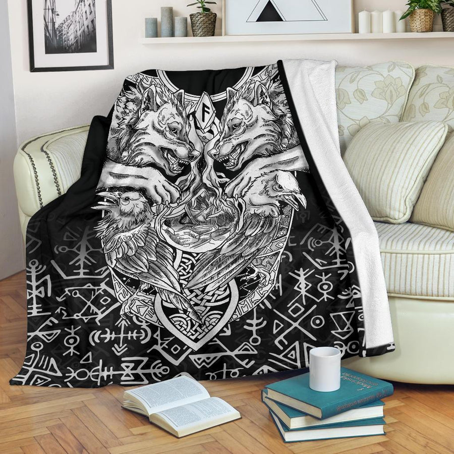 Tspinners Premium Blanket Wolf And Raven Special A21