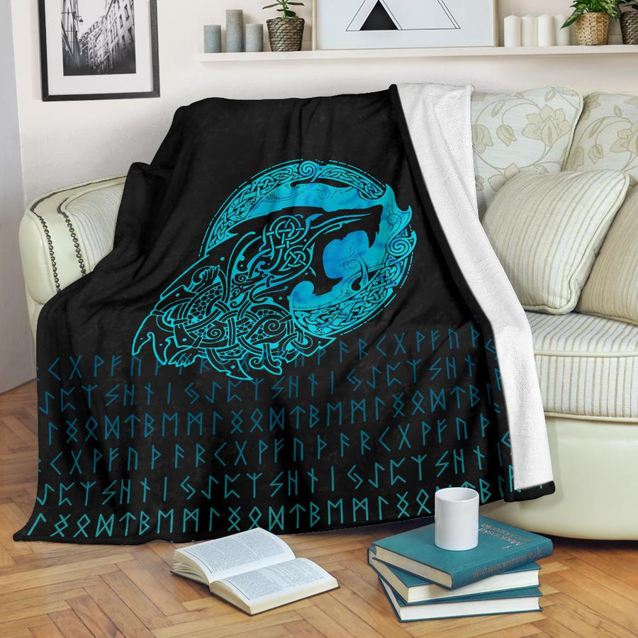 Tspinners Premium Blanket - Fenrir Wolf Cyan A31