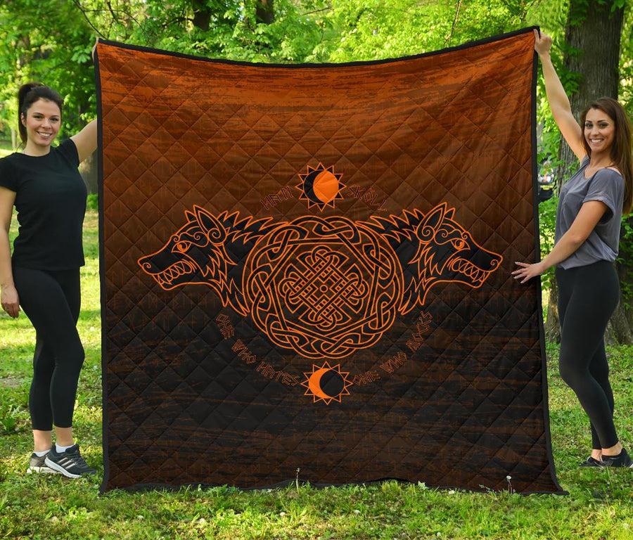 Tspinners Premium Quilt, Skoll And Hati Orange A31
