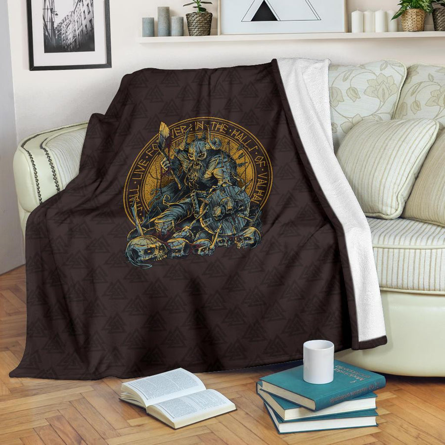 Tspinners Premium Blanket Warrior Viking Shield Skull A15