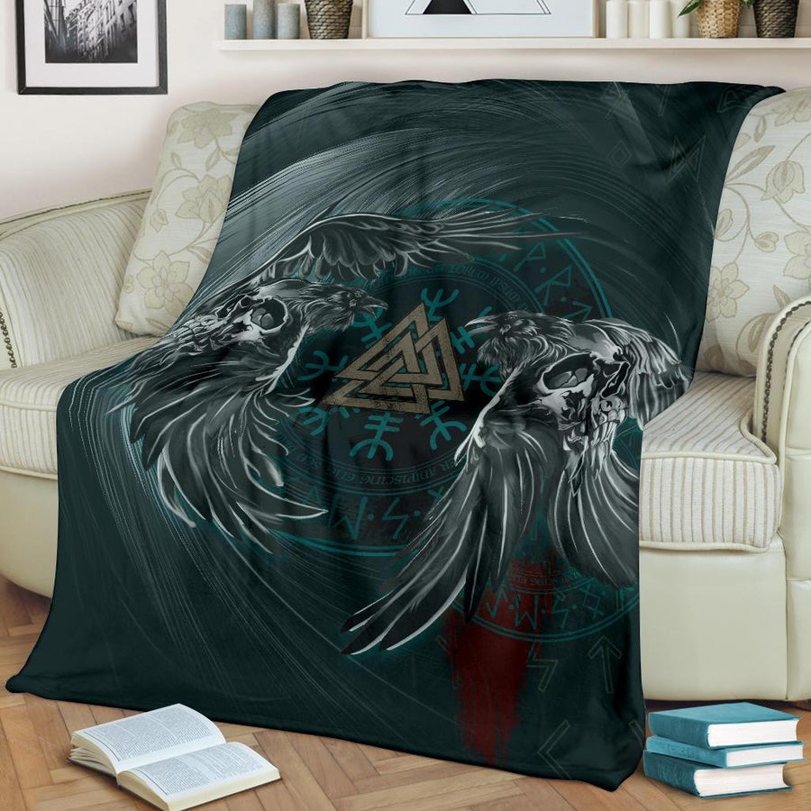 Tspinners Blanket Ravens Skull Tattoo A79